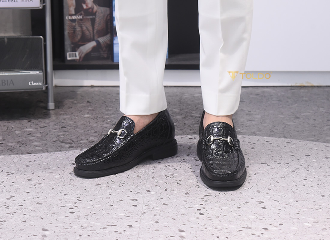 Giày cao nam 8cm đế khâu nhẹ 8
